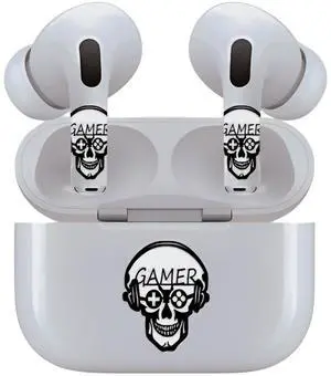 AirSkins - Decals for AirPods Pro & Pro 2, Skeleton Gamer Design Scratch-Resistant Precision Fit Wireless Charging Friendly Easy Application Durable Protection for Earbuds & Case