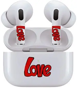 AirSkins - Decals for AirPods Pro & Pro 2, Love Design, Scratch-Resistant, Precision Fit, Wireless Charging Friendly, Easy Application, Durable Protection for Earbuds & Case