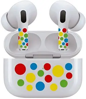 AirSkins - Decals for AirPods 4, Polka Dot Design, Scratch-Resistant, Precision Fit, Wireless Charging Friendly, Easy Application, Durable Protection for Earbuds & Case
