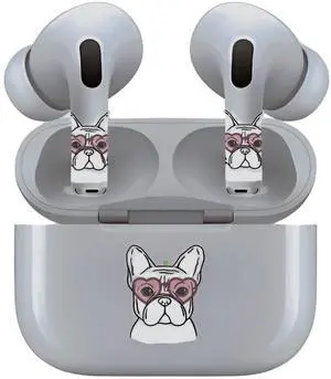 AirSkins - Decals for AirPods Pro & Pro 2, French Bulldog Design, Scratch-Resistant Precision Fit Wireless Charging Friendly Easy Application Durable Protection for Earbuds & Case