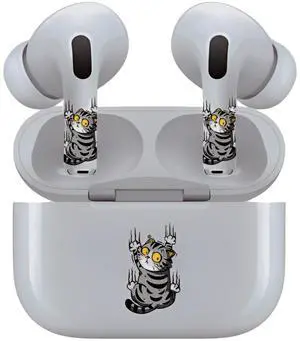AirSkins - Decals for AirPods Pro & Pro 2, Cat Claws Design, Scratch-Resistant, Precision Fit, Wireless Charging Friendly, Easy Application, Durable Protection for Earbuds & Case
