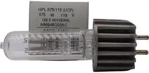 HPL 575W 115V 300HR Stage & Studio 575/115 Lamp 54622 - UCF design, high lumen output, reinforced pinch seal, top bridgeless construction, special heat sink base for durability