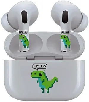 AirSkins - Decals for AirPods 4, T Rex Design, Scratch-Resistant, Precision Fit, Wireless Charging Friendly, Easy Application, Durable Protection for Earbuds & Case