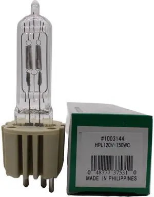 Ushio HPL 750W 120V+ 300HR Stage & Studio Lamp HPL-750/120V+, JS120V-750WC - 1003144