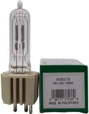 Ushio HPL 750W 120X+ 1500HR Stage & Studio Lamp HPL-750/120X+, JS120V-750WX - 1003178