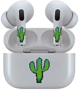 AirSkins - Decals for AirPods 4, Cactus Design, Scratch-Resistant, Precision Fit, Wireless Charging Friendly, Easy Application, Durable Protection for Earbuds & Case