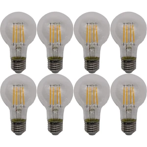 Jaspertronics A19 Vintage Edison LED Filament Bulbs, E26 Base, 4W 40W Equivalent, 450 Lumens, 2700K Warm White, Dimmable, 360 Degree Beam Angle, Pack of 8 Jaspertronics A19 Vintage Edison LED Filament Bulbs, E26 Base, 4W 40W Equivalent, 450 Lumens, 2700K Warm White, Dimmable, 360 Degree Beam Angle, Pack of 8