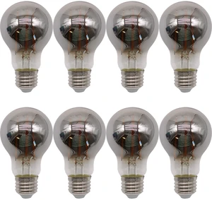 Jaspertronics A19 Vintage Edison LED Filament Bulbs, E26 Base, 4W 25W Equivalent, 180 Lumens, 1800K Extra Warm White, Dimmable, Pack of 8 Jaspertronics A19 Vintage Edison LED Filament Bulbs, E26 Base, 4W 25W Equivalent, 180 Lumens, 1800K Extra Warm White, Dimmable, Pack of 8