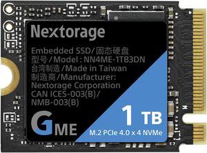 Nextorage NN4ME 1TB G ME Series|M.2 2230 NVMe SSD 3D NAND TLC PCI-Express  4.0 x4 Max R/W Speed Up to 7400 /6200 MBps Great for Steam Deck, ASUS ROG  ...