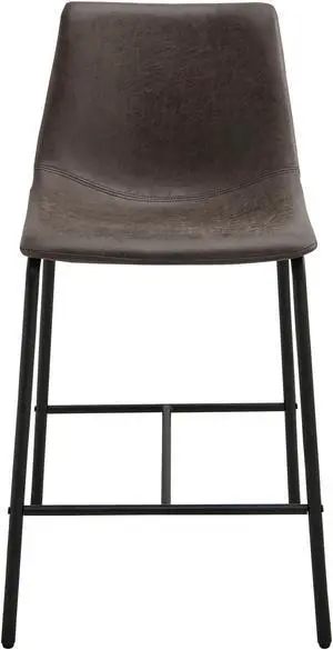 ASARUDA Counter Chairs Set of 2, 25H Seat Bar Stools Chairs with Metal Legs, Dinning Chairs with Upholstered Seat and Footrest, Holds 250 Lbs, Easy Assembly for Living Room, Coffee Brown
