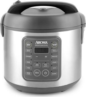 AROMA Housewares 20-Cup (Cooked) / 5Qt. Digital Rice & Grain Multicooker (ARC-5200SG), Gray