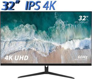 ReHisk 32" inch 4K IPS Computer Monitor LG screen 60Hz 3840 x 2160p Ultrawide gaming monitor FreeSync Frameless with HDMI Type C, DC, USB 3.0 178° Viewing angle Build-in Speakers