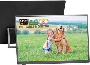 18.5 inch Portable Monitor, 100HZ 120% sRGB 1080P FHD IPS Large Portable Monitor For Laptop USB C Mini HDMI HDR Laptop Monitor With Kickstand For Mac PC Xbox PS4/5 Switch Travel Monitor 75x75 VESA