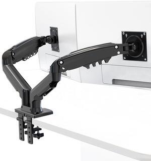 Dual Monitor Mount for 15-32 Inch Screens, Adjustable Gas Spring Arm, 4.4-19.8lbs per Screen, Cable Management, Clamp & Grommet Base  Heavy Duty