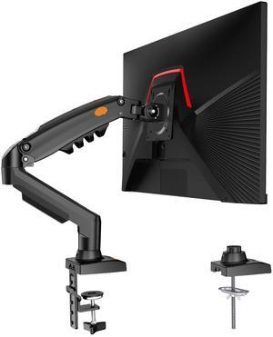 Single Monitor Mount, 17 to 32 Inch, 4.4 to 19.8lbs, Adjustable Gas Spring Monitor Arm with Cable Management, Clamp & Grommet Base