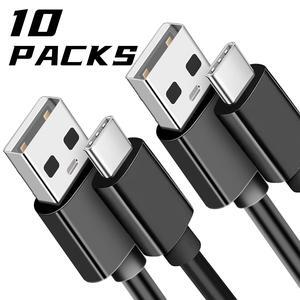 10 Pack USB C Cable 3ft 10 Pack USB C Charger Cable, USB A to USB C Charging Cable USB Type C Fast Charge Cord