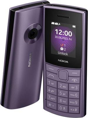 Nokia 110 4G | Dual SIM | GSM Unlocked Mobile Phone | Volte | Blue | International Version | Not AT&T/Cricket/Verizon Compatible - Purple