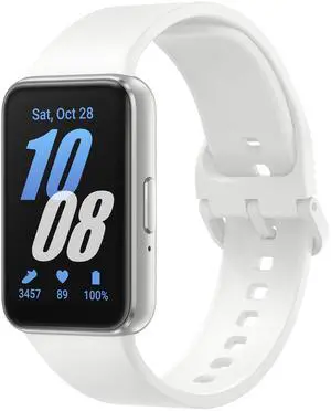 SAMSUNG Galaxy FIT 3 [2024] 1.6" AMOLED Display | Up to 13 Days of Battery Life | Over 100 Watch Faces | Over 100 Workout Modes | International Model - (Silver)