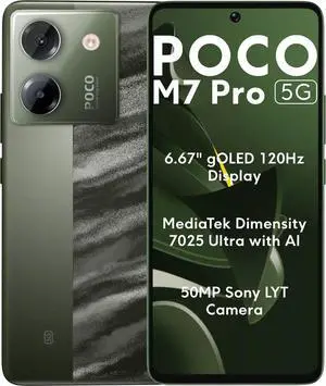 Poco M7 Pro 5G (256GB + 12GB) (for Tmobile Mint Tello & Global) 50MP Dual Sony Camera 6.67" 120Hz Octa Core Unlocked Dual Sim Model 2409FPCC4G Liberado (Green) Poco M7 Pro 5G (256GB + 12GB) (for Tmobile Mint Tello & Global) 50MP Dual Sony Camera 6.67" 120Hz Octa Core Unlocked Dual Sim Model 2409FPCC4G Liberado (Green)