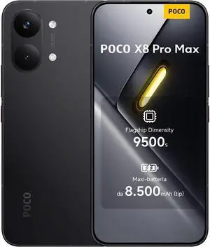 Xiaomi POCO X8 PRO MAX 5G Ai 6.83" AMOLED120Hz 50MP 8500mAh NFC Dual SIM Unlocked Model (Tmobile Mint Tello & Global) 2602BPC18G (Black, 256GB+12GB) Xiaomi POCO X8 PRO MAX 5G Ai 6.83" AMOLED120Hz 50MP 8500mAh NFC Dual SIM Unlocked Model (Tmobile Mint Tello & Global) 2602BPC18G (Black, 256GB+12GB)