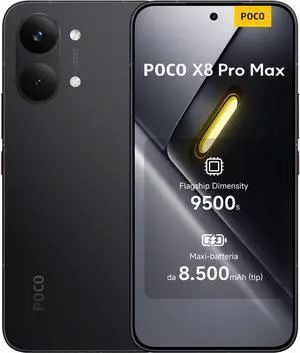 Xiaomi POCO X8 PRO MAX 5G Ai (Black, 512GB+12GB) 6.83" AMOLED 120Hz 50MP 8500mAh NFC Dual SIM Unlocked Model (Tmobile Mint Tello & Global) 2602BPC18G Xiaomi POCO X8 PRO MAX 5G Ai (Black, 512GB+12GB) 6.83" AMOLED 120Hz 50MP 8500mAh NFC Dual SIM Unlocked Model (Tmobile Mint Tello & Global) 2602BPC18G