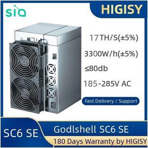 Gold-shell SC6 SE 17Th SC Miner,Siacoin Mining Machine with Power Supply Included