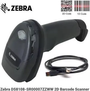 Zebra DS8108-SR00007ZZWW Corded Handheld Standard Range Barcode Scanner 2D Zebra DS8108-SR00007ZZWW Corded Handheld Standard Range Barcode Scanner 2D