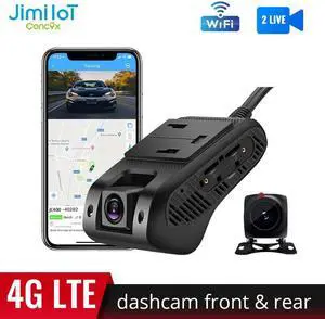 JIMIIoT  JC400 Dashcam Front and Rear 4G WIFI Hotspot Inside Camera Live Stream Video GPS Tracking Vehicle APP PC Dual Car Record