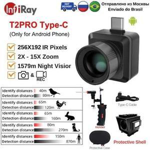 InfiRay T2 PRO Thermal imager Outdoor Hunting Infrared HD Monocular 25Hz Thermal Camera for Phone Night Vision with Laser Android Type-C