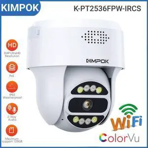 MECARE 5MP PoE+WiFi Security IP Camera Outdoor Audio Smart Color IR Night Vision