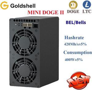 Goldshell Mini Doge II Miner for Doge Coin LTC Dual Mode 420M/400W or 335M/260W without PSU