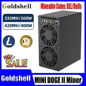 New Goldshell Mini Doge II Miner Doge Coin LTC Dual Mode 420M or 335M BEL Miner without PSU