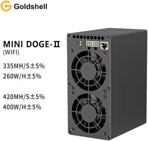Goldshell Mini Doge II Miner for Doge Coin LTC 420M/400W or 335M/260W WIFI without PSU