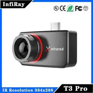 InfiRay T3 Pro Mini Thermal Scope Infrared Camera Thermal Imager for Android Mobile Phone 384x288 Pixel Thermographic Camera( T3 Pro Without Holder) Type-C