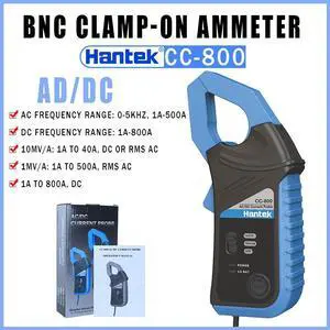 Hantek CC-800 AC/DC Current Clamp Ammeter For Oscilloscope Multimeter 5KHz Bandwidth 1mV/A 10mV/A With BNC/Banana Connector