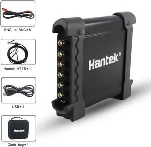 Hantek 1008c Automotive Oscilloscope/DAQ/Programmable Generator Handheld 8 Channels USB Oscilloscopes with Auto Ignition Probe