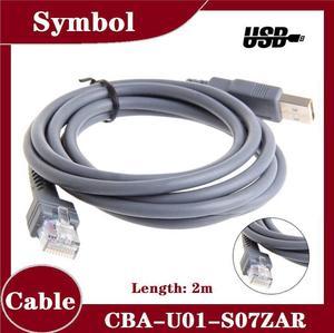 5Pcs USB Data Cable Adapter Barcode Scanner 7Ft Cord Motorola Symbol CBAU01S07ZAR