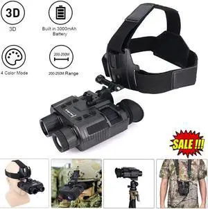 HD Night Vision Goggles Binoculars Digital IR Head Mounted Hunting Rechargeable