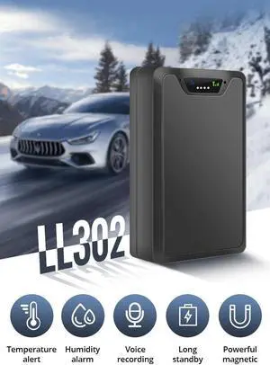 New Jimi LL302 4G GPS Tracker Voice Monitoring Temperature Sensor Car Locator