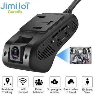 Jimi JC400P 4G Wifi Dash Camera With Dual Cameras Live Video GPS DVR Recorder