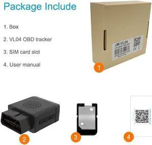 Jimi VL04 OBD Mini GPS Tracker With Voice Monitoring Real-time Tracking Vehicle