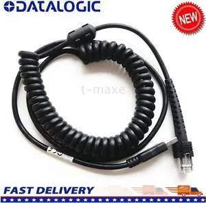 New Datalogic CAB-550 Coiled 2.4 M Type A USB to RJ45 Barcode Scanner Cable