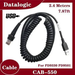 New CAB-550 USB Cable 2.4m Type A USB to RJ45 for Datalogic GD4330 GD4430 (1PCS)