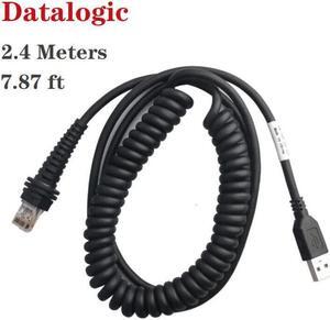 CAB-550 2.4m Type A USB Cable For Datalogic PowerScan PD9330 /PD9501 Series