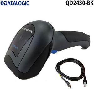 Datalogic QuickScan QD2430-BK Handheld 2D Barcode Scanner With Stand USB Cable