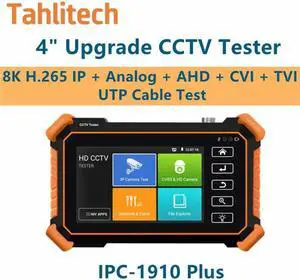 4" CCTV Tester IPC1910 Plus 8MP AHD CVI TV SDI CCTV Camera Tester HDMI VGA Input PTZ PoE IP Camera Tester CFTV Tester Cable Tes