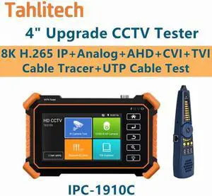 4" CCTV Tester IPC-1910C Plus 8MP AHD CVI TV SDI CCTV Camera Tester HDMI VGA Input PTZ PoE IP Camera Tester CFTV Tester Cable Tes