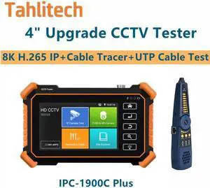 4" CCTV Tester IPC-1900C Plus 8MP AHD CVI TV SDI CCTV Camera Tester HDMI VGA Input PTZ PoE IP Camera Tester CFTV Tester Cable Tes