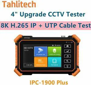 4" CCTV Tester IPC-1900 Plus 8MP AHD CVI TV SDI CCTV Camera Tester HDMI VGA Input PTZ PoE IP Camera Tester CFTV Tester Cable Tes