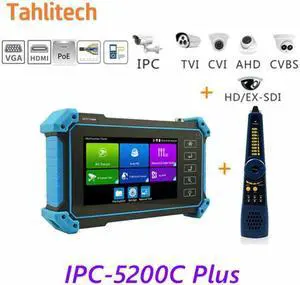 5.4"  IPC-5200C Plus CCTV Tester IP Tester 4K Monitor Testers HDMI VGA CCTV for IPC POE AHD CVI TVI SDI Cable Testing